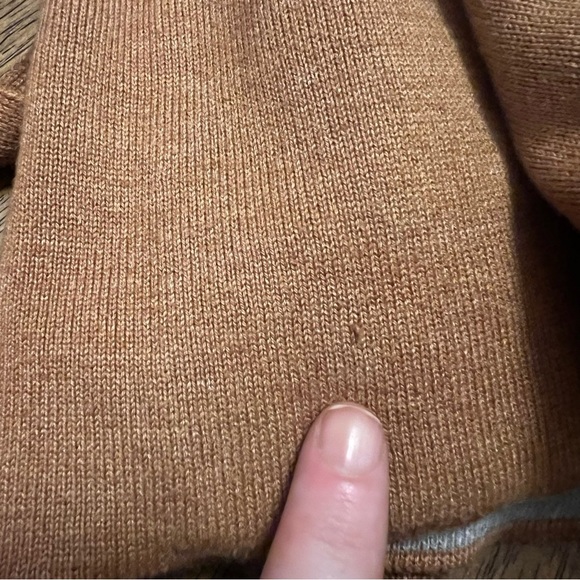 Anthropologie Moth Rizzo Belted Camel Wrap Cardigan S Sweater Tan Brown Office - Picture 13 of 13